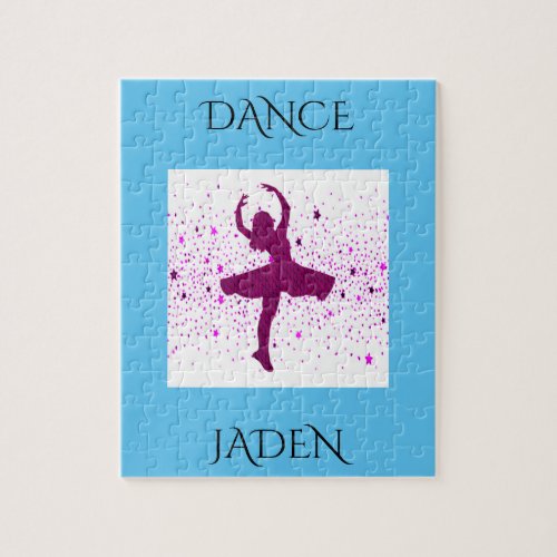 DANCE girls puzzle with personalized name