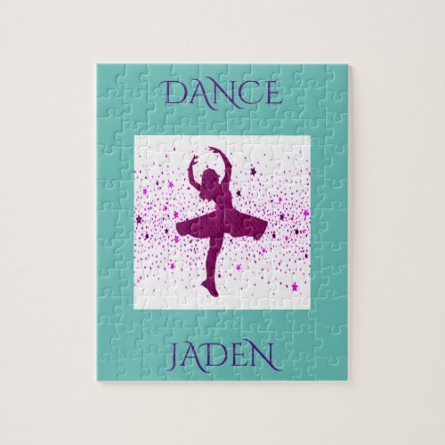 DANCE girls puzzle with personalized name