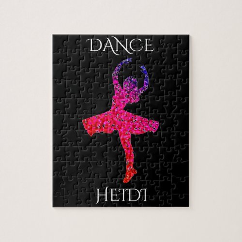 DANCE girls puzzle with personalized name