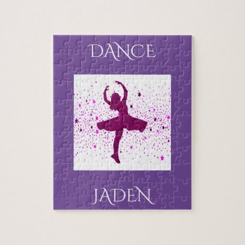 DANCE girls puzzle with personalized name