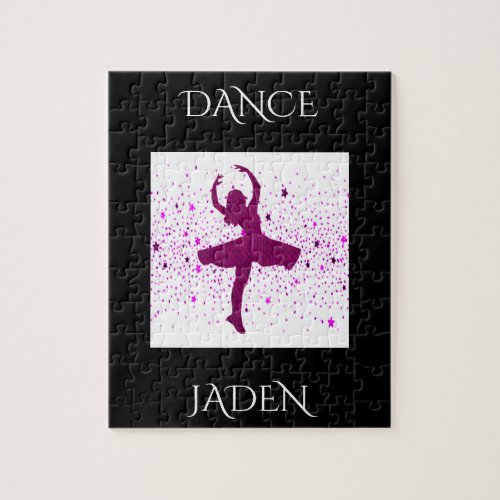 DANCE girls puzzle with personalized name