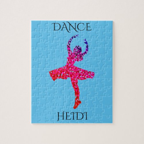 DANCE girls puzzle with personalized name