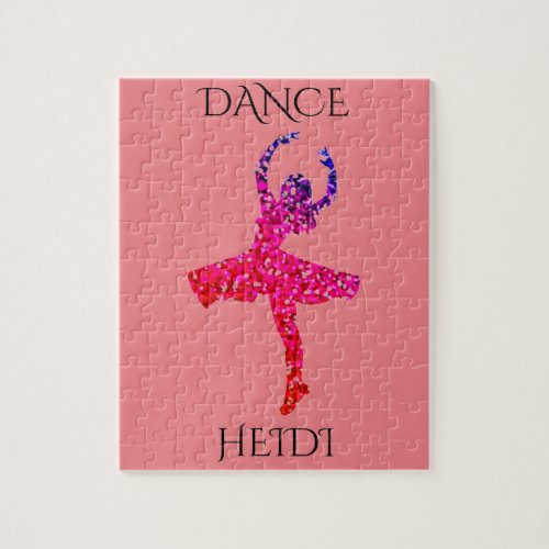 DANCE girls puzzle with personalized name