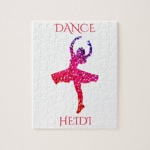 DANCE girls puzzle with personalized name.