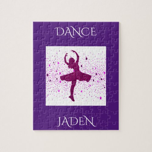 DANCE girls puzzle with personalized name