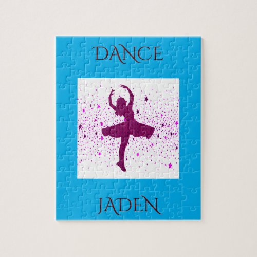 DANCE girls puzzle with personalized name