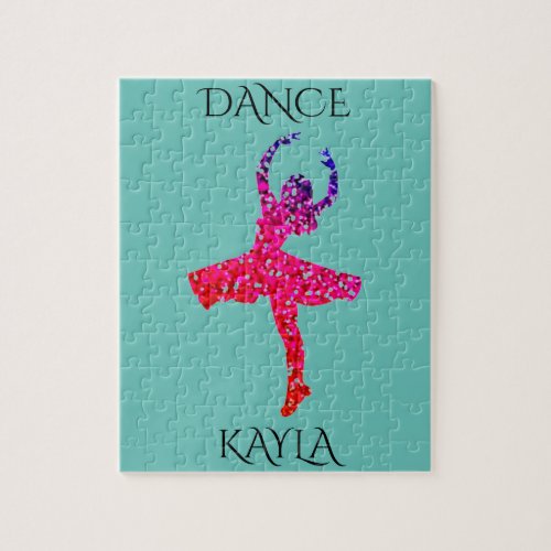 DANCE girls puzzle with personalized name