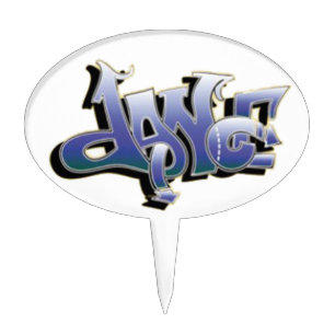 Dance Graffiti Cake Topper