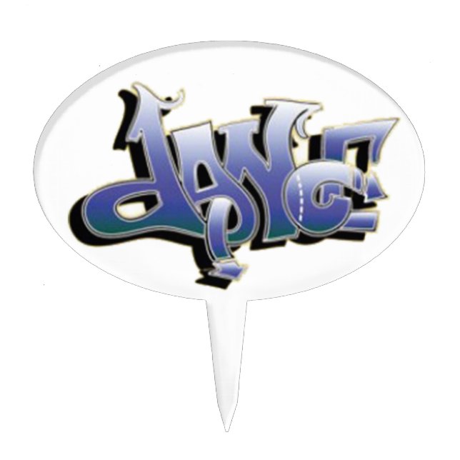 Dance Graffiti Cake Topper (Front)