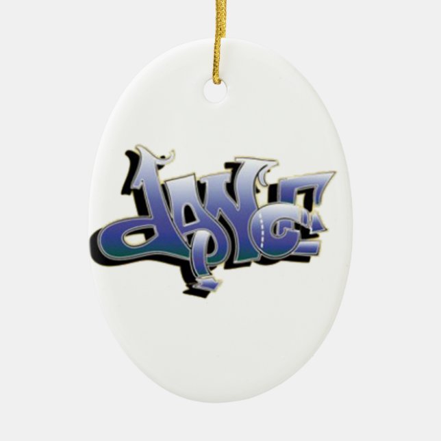 Dance Graffiti Ceramic Ornament (Front)