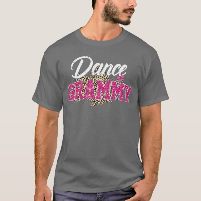 Dance Grammy Leopard Funny Dancing Grammy Mothers  T-Shirt (Front)