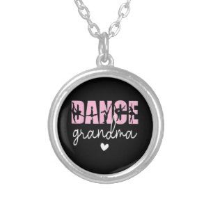 Dance Grandma of A Dancer Grandmother, Happy Mothe Silver Plated Necklace