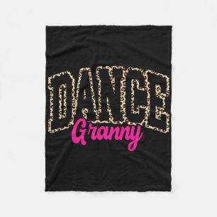 Dance Granny Leopard Dancing Granny Life Girls Wom Fleece Blanket