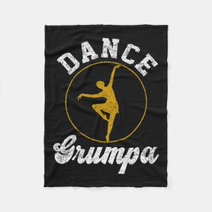 Dance Grumpa Dance Lover Fathers Day  Fleece Blanket