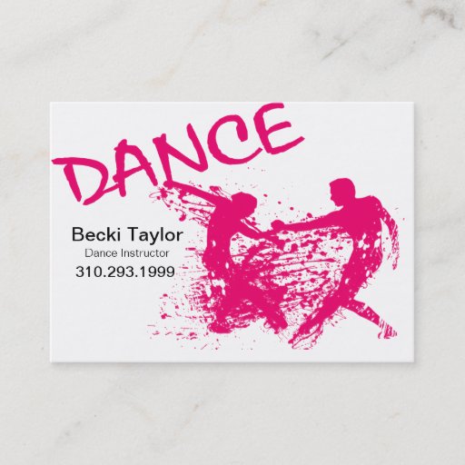 Customizable Dance Grunge - Choreographer, Dancer, Instructor Business Cards