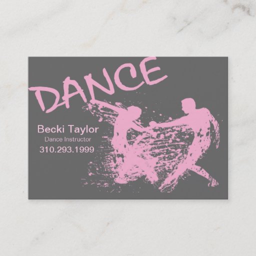 Customizable Dance Grunge - Choreographer, Dancer, Instructor Business Card