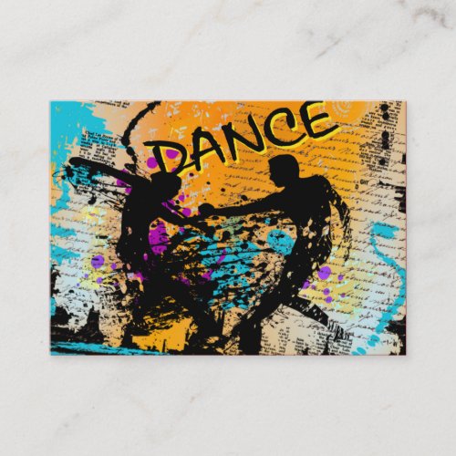 Dance Grunge - Choreographer, Dancer, Instructor Business Card Template