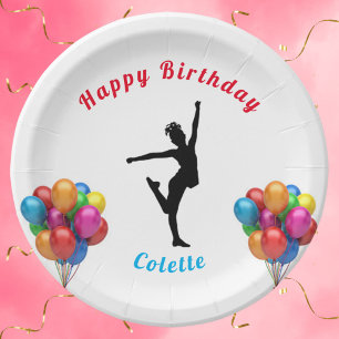 Dance Happy Birthday Balloons Paper Plates