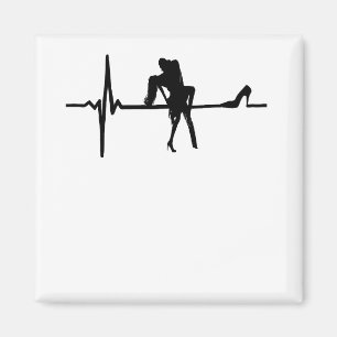 Dance Heart Beat with Stiletto She Magnet