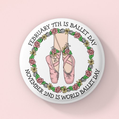 Dance Holiday  Ballet Day Button
