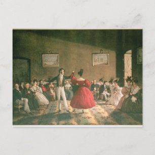 Dance in a Salon in Buenos Aires, c.1831 (w/c on p Postcard