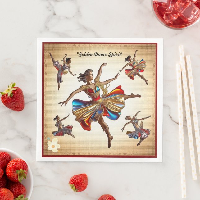 "Dance in Bloom" Paper Dinner Napkins (Insitu)