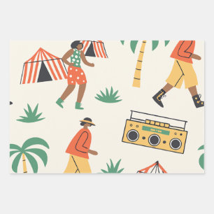Dance in summer wrapping paper sheets