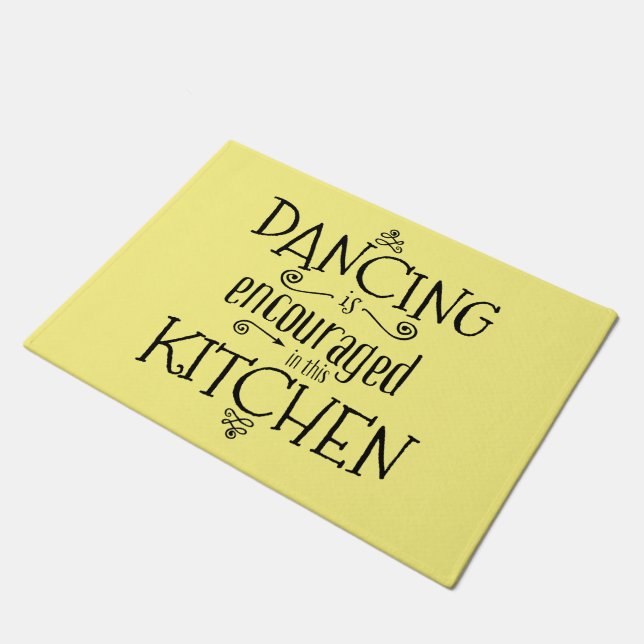 Dance in the kitchen - door mat (Angled)