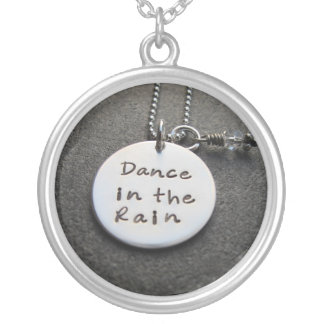 Dance in the rain#2 silver plated necklace
