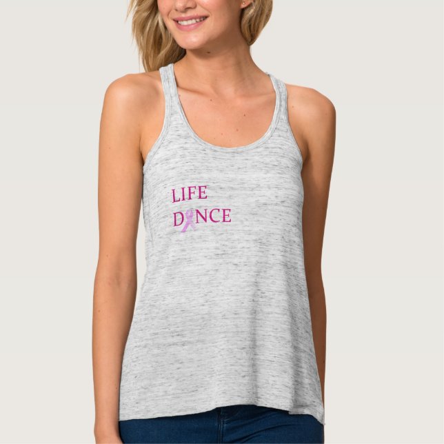 Dance in the Rain Breast Cancer Awareness Tank Top (Front)