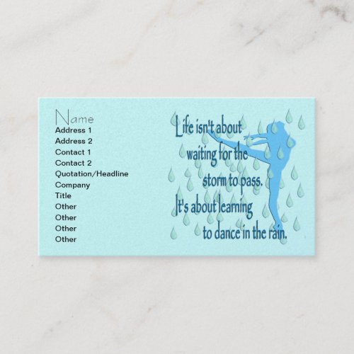 Dance in the Rain Business Cards
