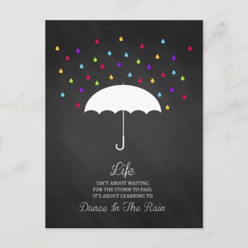 Dance In The Rain Inspirational Postcard by everydaylovers at Zazzle