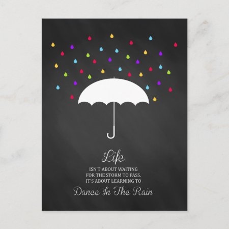 Dance In The Rain Inspirational Postcard