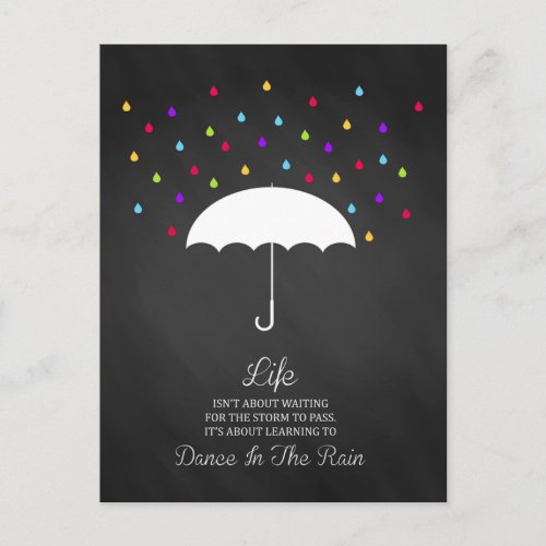 Dance in the Rain Inspirational Postcard
