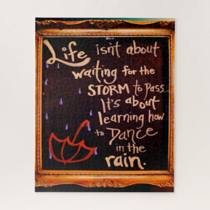 Dance in the rain, Life Quotes Expressions Jigsaw Puzzle
