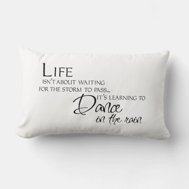 Dance in the Rain Lumbar Pillow (Front)