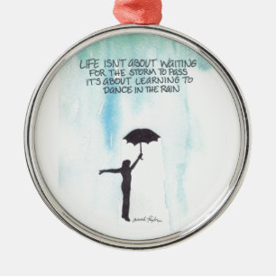 Dance In The Rain Metal Ornament