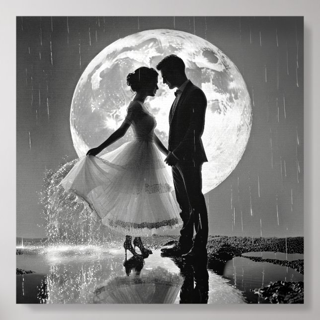 "Dance in the Rain – Moonlit Romance" Foam Core Photo Tile (Front Set)