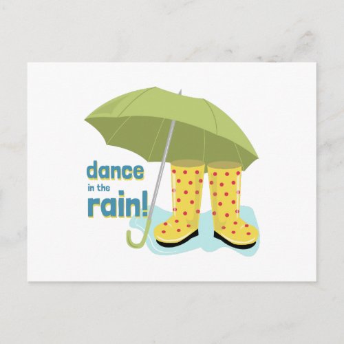 Dance In The Rain Postcard