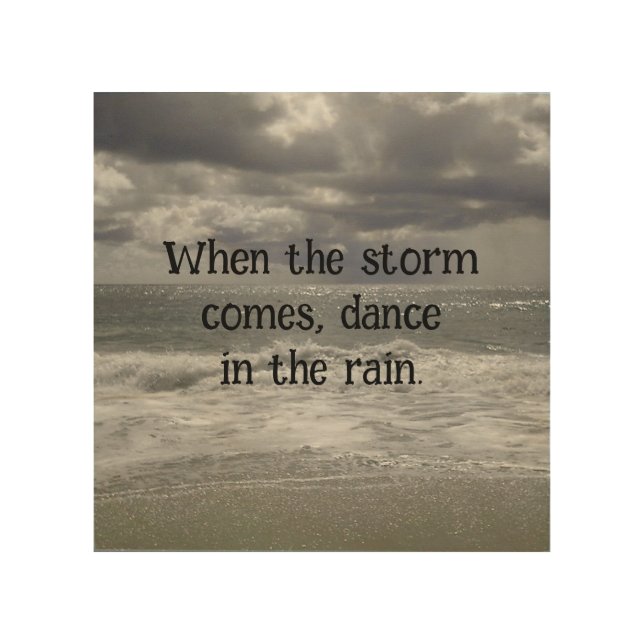 Dance In the Rain Wood Wall Art (Front)
