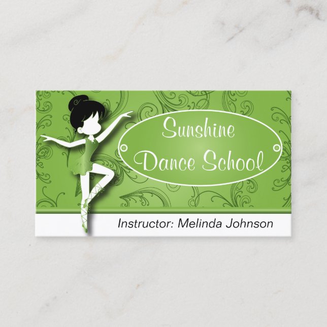 Dance Instructor |  Ballet Dancer | Ballerina Business Card (Front)