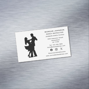 Dance Instructor Ballroom Dancing Social Media Business Card Magnet