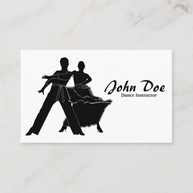 Dance Instructor Ballroom Salsa Business Card (Front)