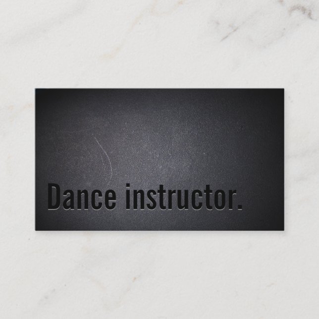 Dance instructor Bold Minimalist Business Card (Front)