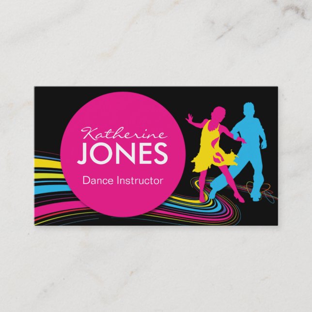 Dance Instructor Business Car Business Card (Front)