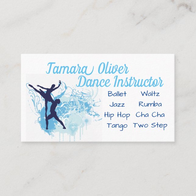 Dance Instructor Business Card (Front)
