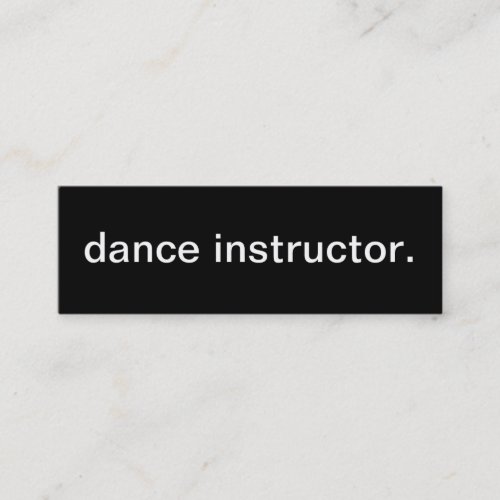 dance instructor Business Card