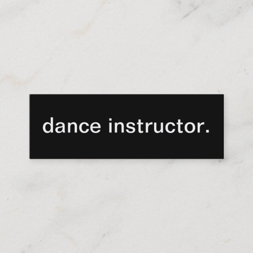 Customizable dance instructor Business Card
