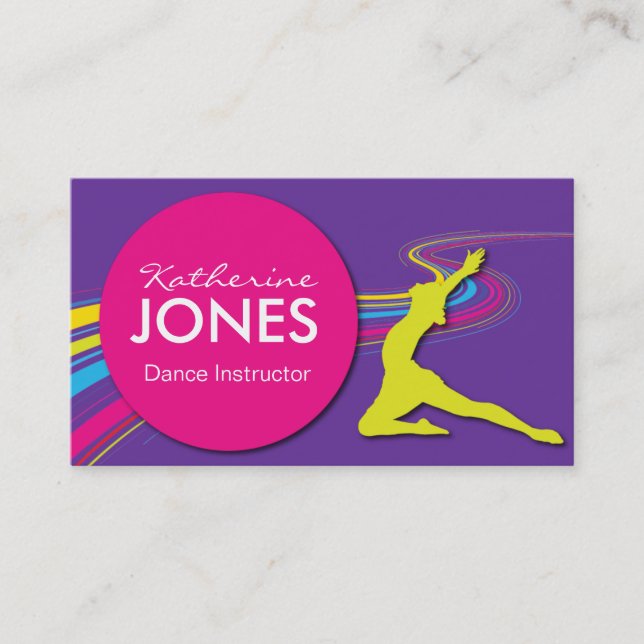 Dance Instructor Business Card (Front)