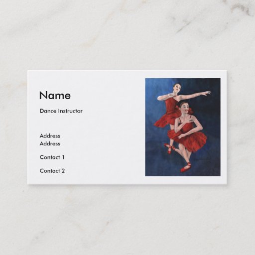 Customizable Dance Instructor Business Card